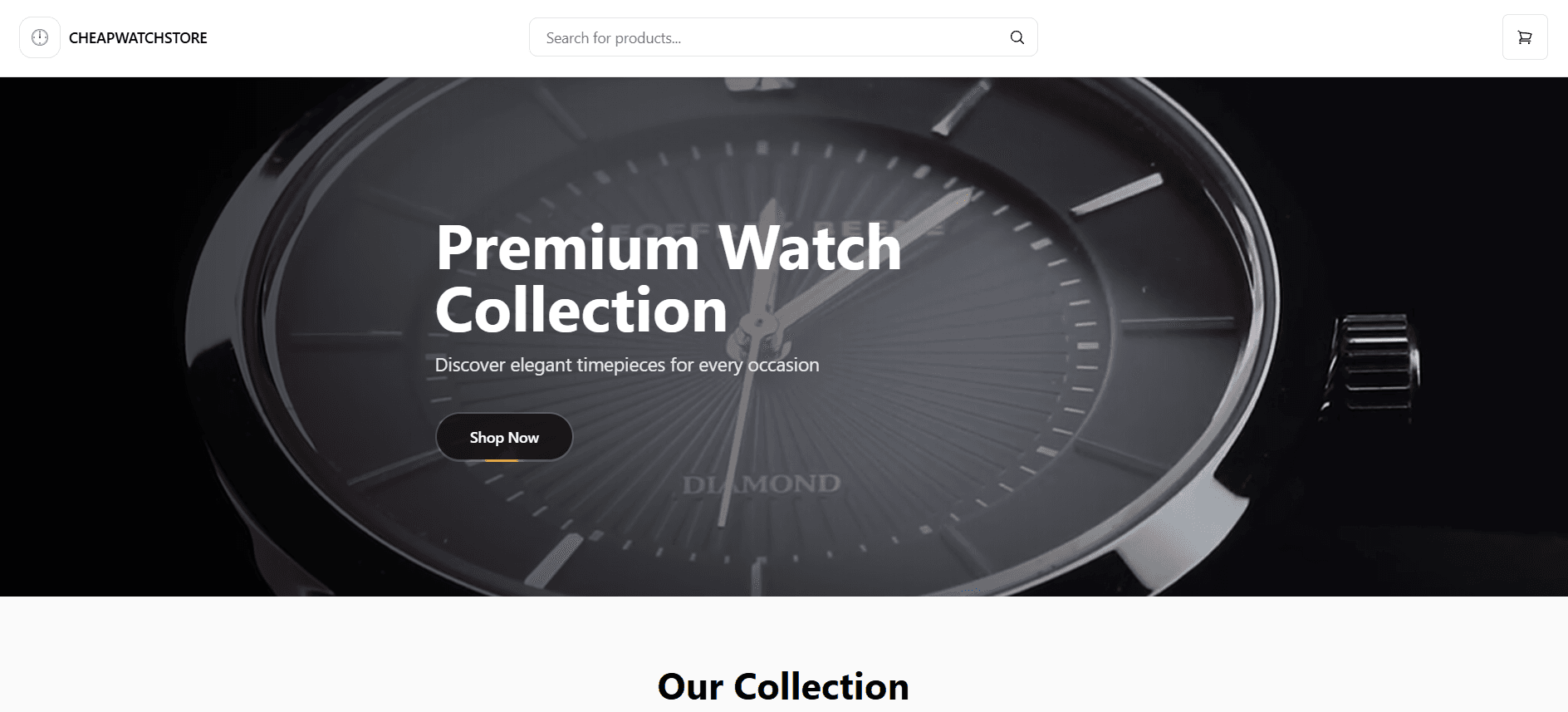 E-Commerce watch store with Shopify